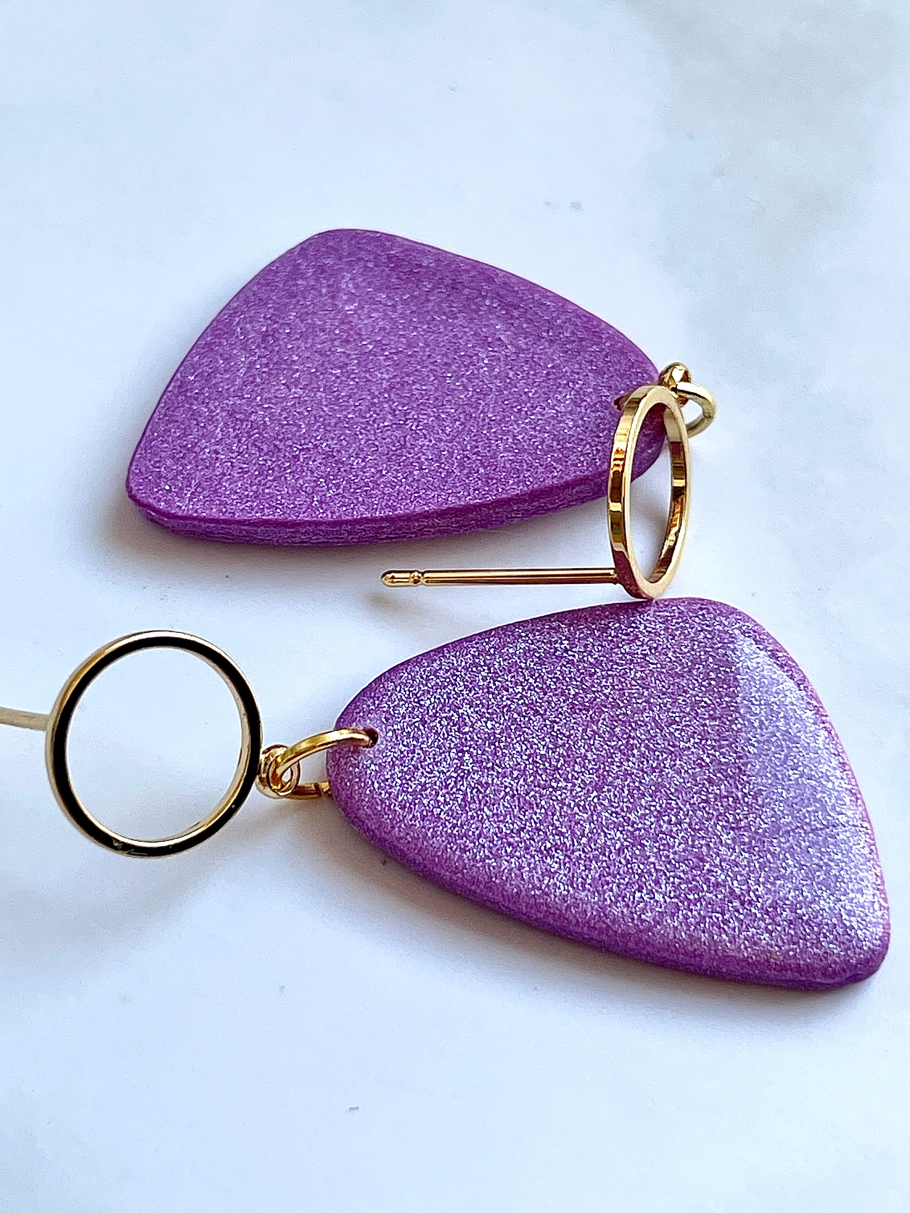 Glossy minimalistic earrings Amelia