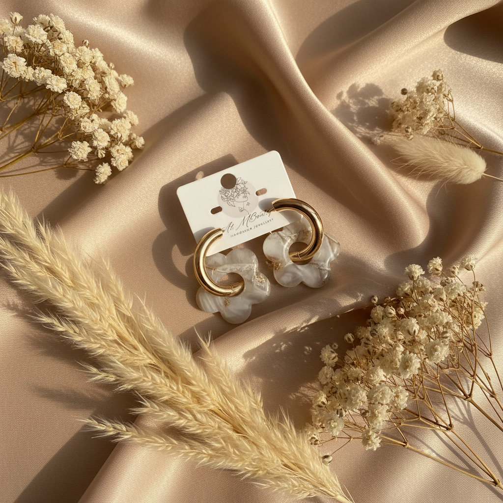 Beige silk with decor