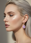 Professional Fashion Magazine Photoshoot with Amethyst Dream Earrings